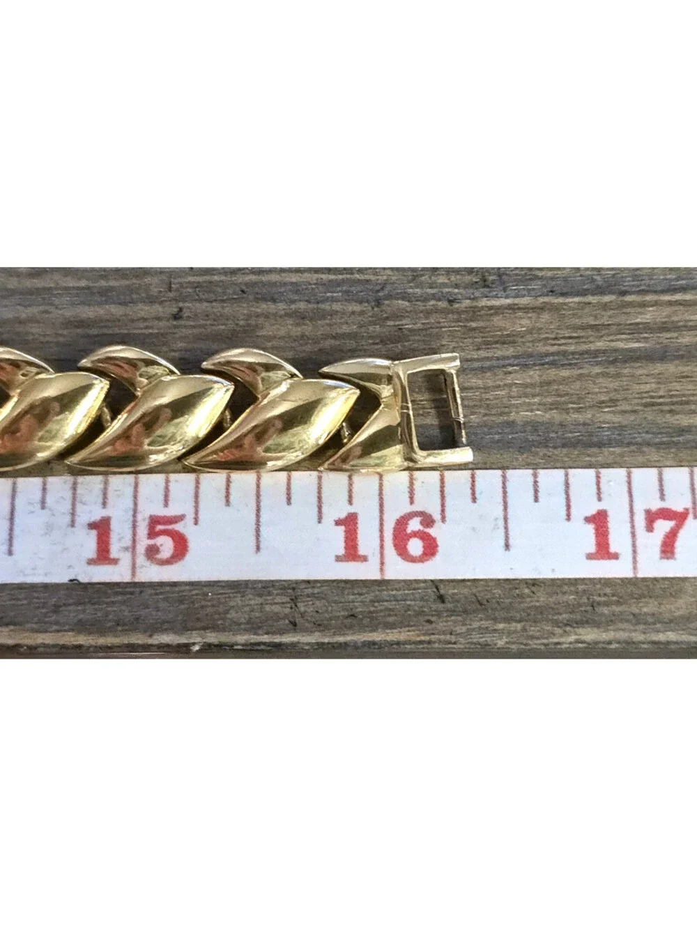Vintage Luxe Napier Leaf Link Necklace High Polish Gold - Picture 6 of 7